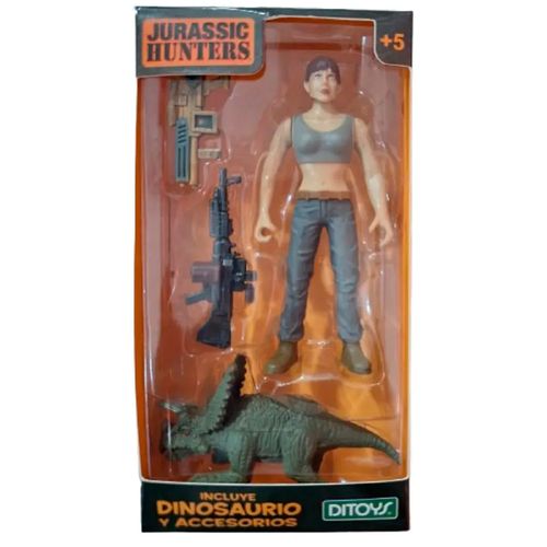 Jurassic Hunters Soldado Y Dinosaurio Triceratops