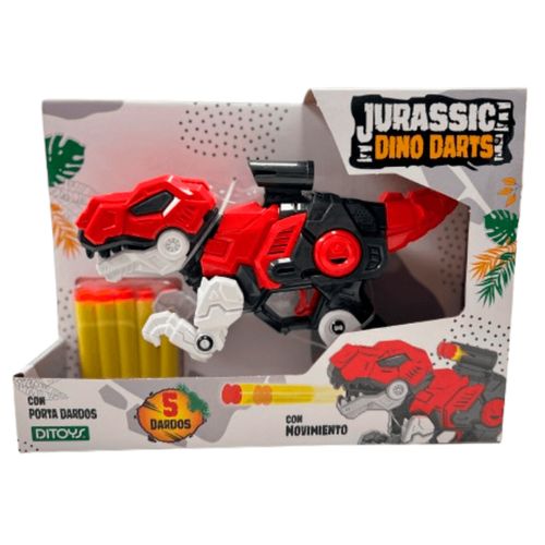 Jurassic Dino Darts Pistola Lanza Dardos Dinosaurio Rex Rojo