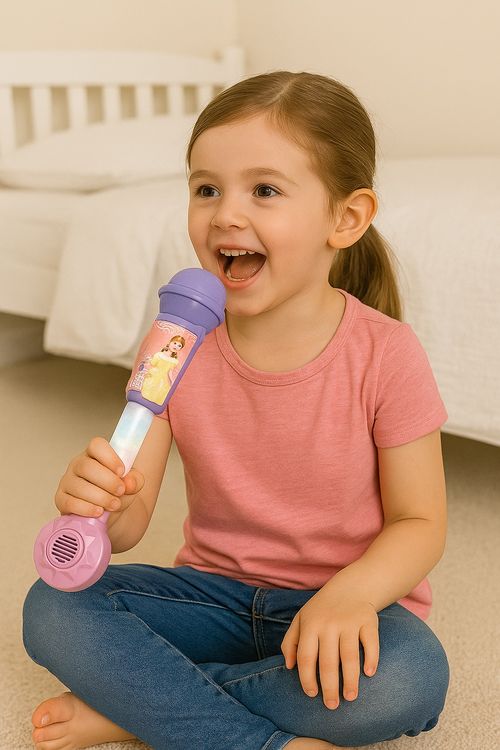 Micrófono Infantil Princesas Disney Star con Luz y Efectos de Sonido