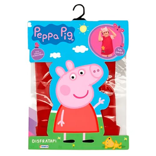 Disfraz Infantil Peppa Pig Con Capucha Talle Unico