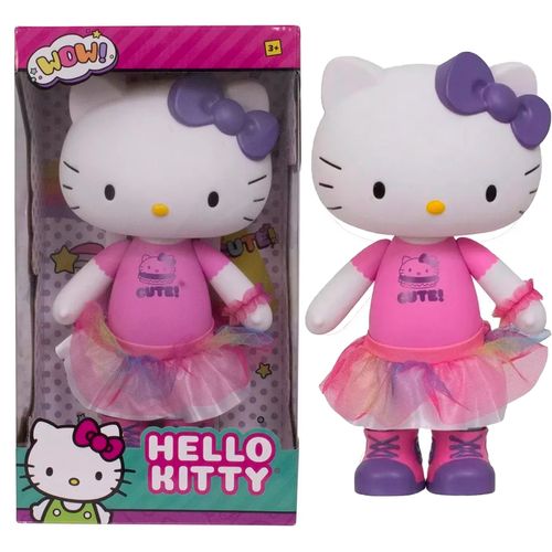 Muñeca Premium Hello Kitty 30 Cm Con Moño Violeta