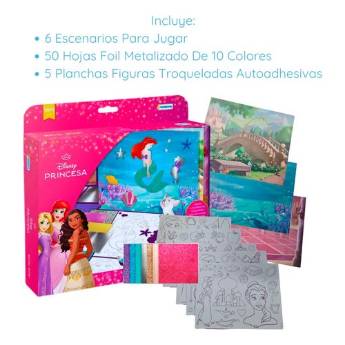Foil Wow Princesas Set Para Colorear Figuras Disney