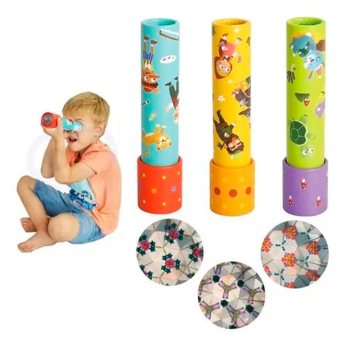 Caleidoscopio De Juguete Para Niños Verde