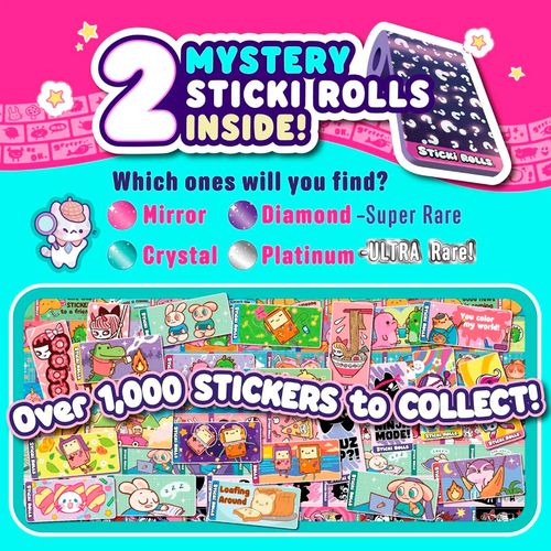 Sticki Rolla Bands Con 70 Stickers Turquesa