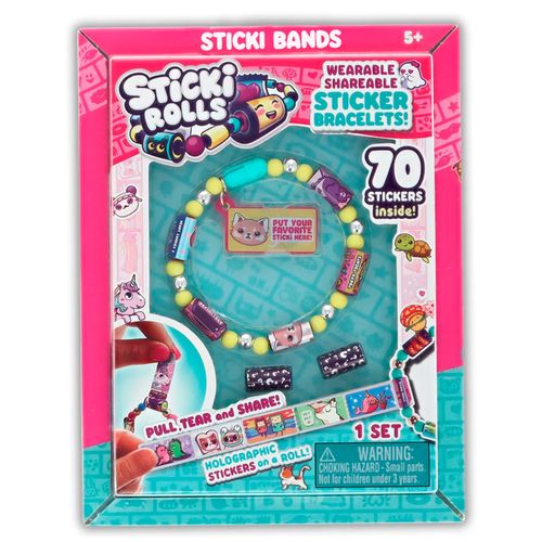 Sticki Rolla Bands Con 70 Stickers Amarillo