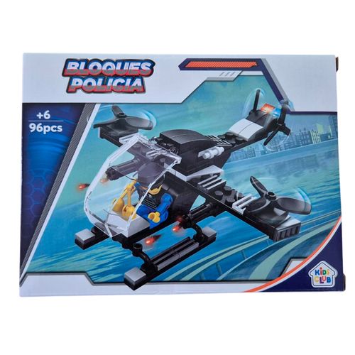 Bloques Helicóptero de Policía 96 Piezas