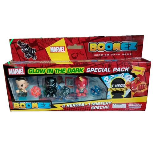 Set Figuras Boomez Marvel X4 Glow in the Dark Black Panther