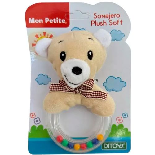 Sonajero Plush Soft Animalitos Multisensorial Osito