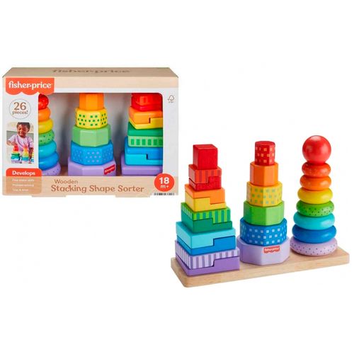 Torre Fisher Price Actividades De Madera 26 Piezas