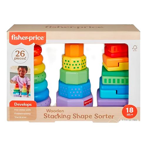 Torre Fisher Price Actividades De Madera 26 Piezas