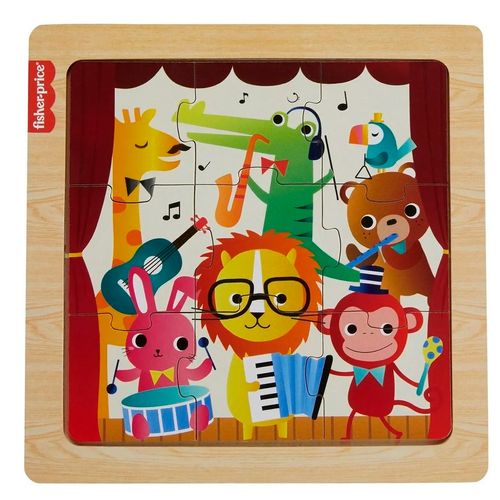 Rompecabezas Fisher Price De Madera 10 Piezas De Animales