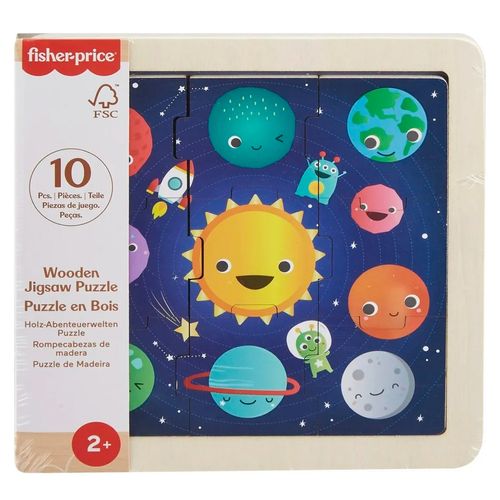 Rompecabezas Fisher Price De Madera 10 Piezas De Planetas