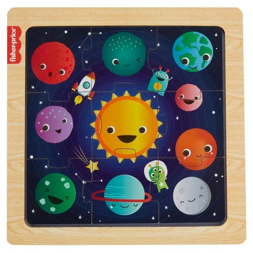 Rompecabezas Fisher Price De Madera 10 Piezas De Planetas