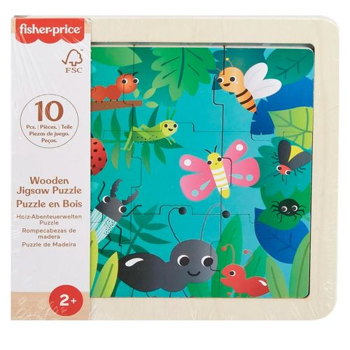 Rompecabezas Fisher Price De Madera 10 Piezas De Jungla