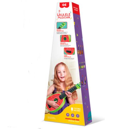 Guitarra Ukelele Para Niños Color Madera 38 Cm