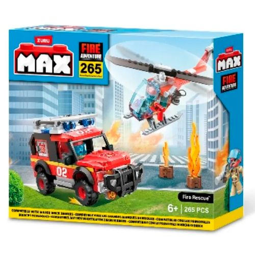 Bloques Max City Box Fire Rescue 265 piezas