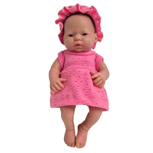 Bebote Realista 25 Cm Con Vestido Fucsia
