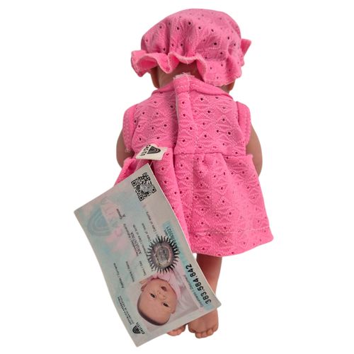 Bebote Realista 25 Cm Con Vestido Fucsia
