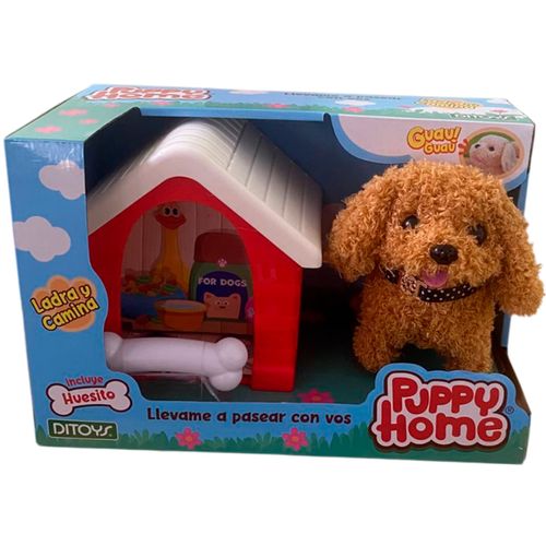 Puppy Home Perro Mascota Ladra Y Camina Con Accesorios Marron