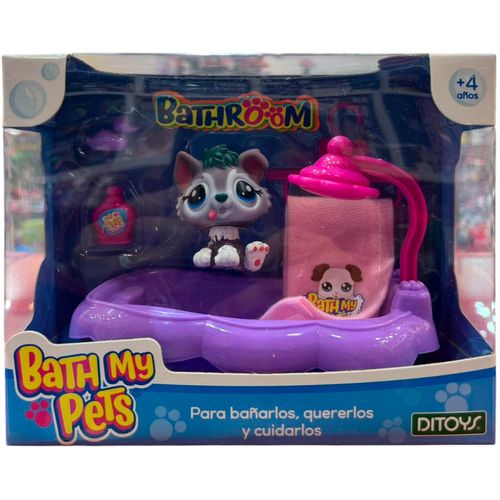 Bath My Pets Para Bañar y Cuidar Gris Ojos Azules