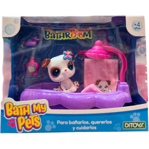 Bath My Pets Para Bañar y Cuidar Blanco con Flor