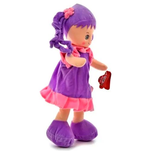 Muñeca De Tela Con Música 50 Cm Violeta