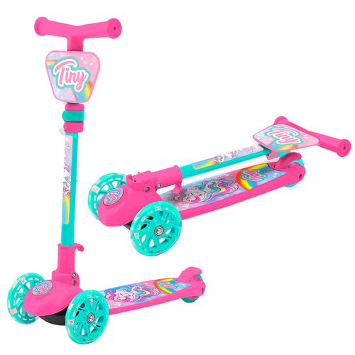 Monopatin Tiny 3 Ruedas De Unicornios Base Rosa