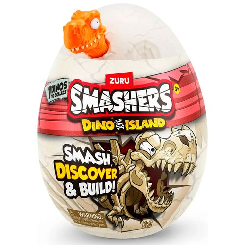 Smashers Dino Island Nano Huevo 6 Sorpresa Naranja