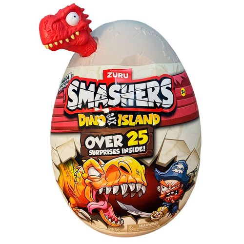 Smashers Dino Island Epic Huevo 25 Sorpresas Rojo