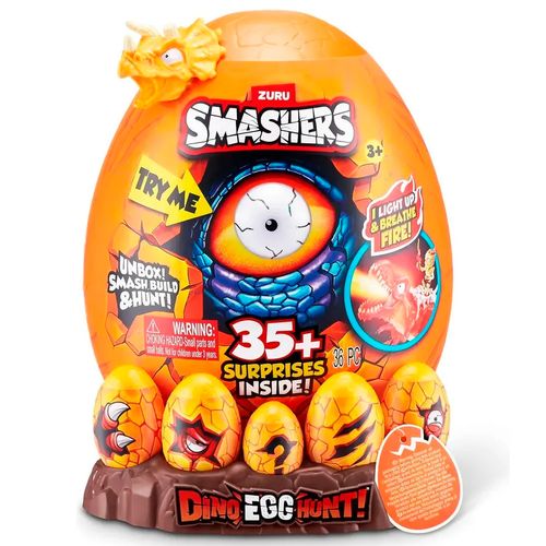 Smashers Dino Egg Hunt Epic Huevo 35 Sorpresas Naranja