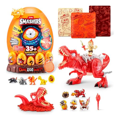 Smashers Dino Egg Hunt Epic Huevo 35 Sorpresas Naranja