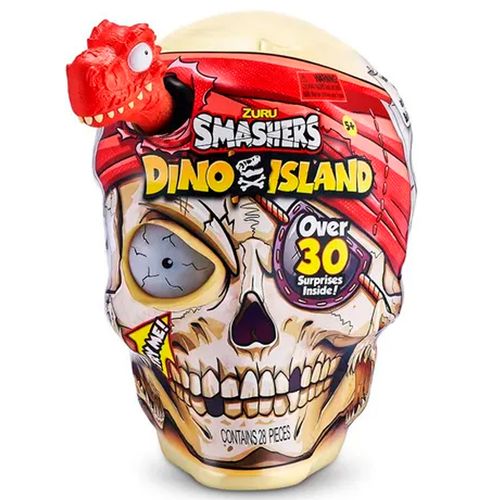 Calavera 30 Sorpresa Smashers Dino Island Giant Skull Rojo