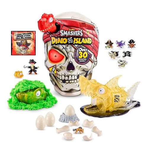 Calavera 30 Sorpresa Smashers Dino Island Giant Skull Rojo