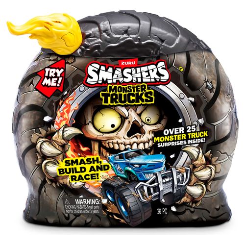 Monster Truck Con 25 Sorpresas Wheel Smashers Amarillo