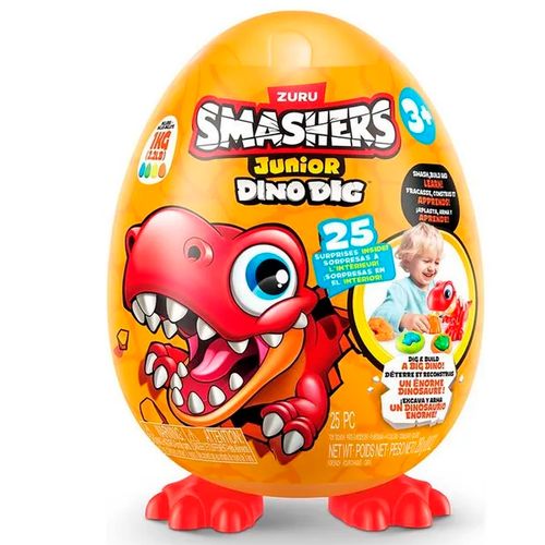 Smashers Junior Dino Dig Huevo 18 Sorpresas Velociraptor