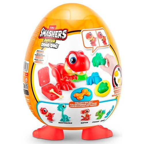 Smashers Junior Dino Dig Huevo 18 Sorpresas Velociraptor
