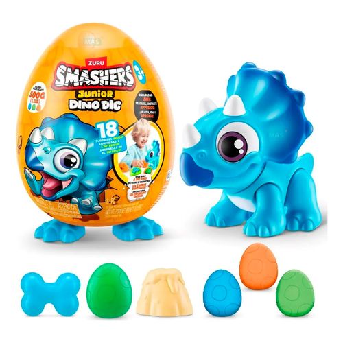 Smashers Junior Dino Dig Huevo 18 Sorpresas Triceratops
