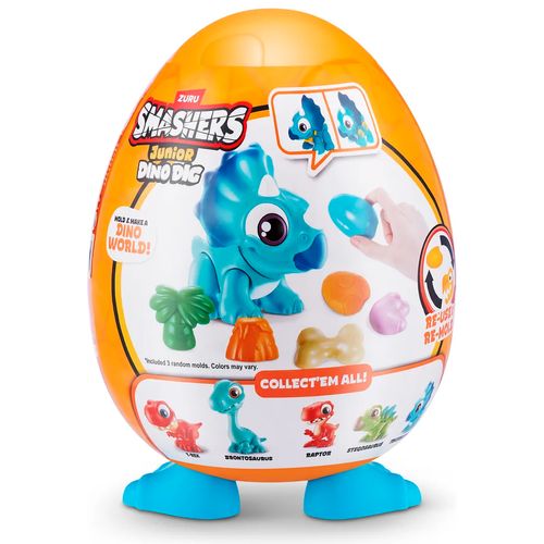Smashers Junior Dino Dig Huevo 18 Sorpresas Triceratops