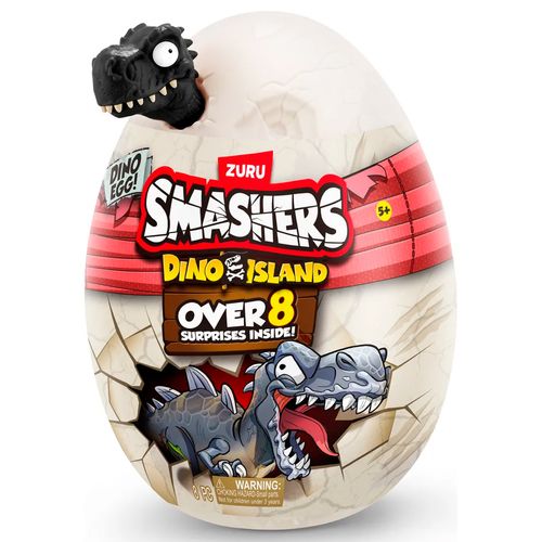 Smashers Dino Island Mini Huevo 8 Sorpresas Negro