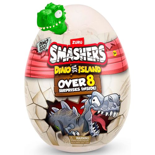 Smashers Dino Island Mini Huevo 8 Sorpresas Verde