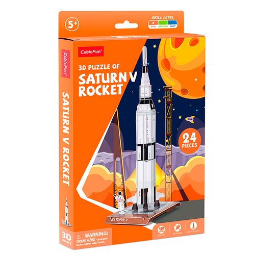 Rompecabeza 3D Nasa Apolo Saturno V Cohete 24 PIEZAS