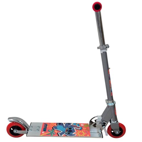 Monopatin Aluminio Plegable De Stitch Disney Rojo
