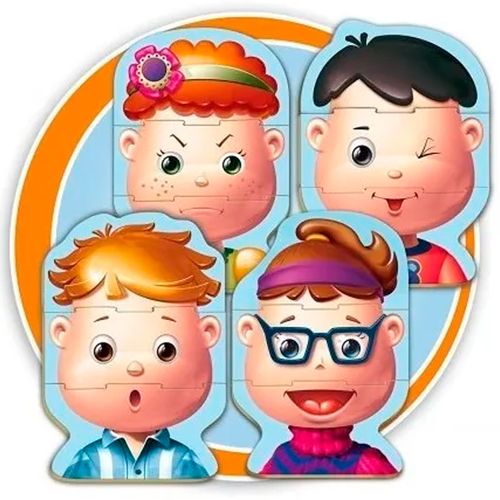 Rompecabezas X4 Infantil Educativo Baby Crea Divertidas Caras