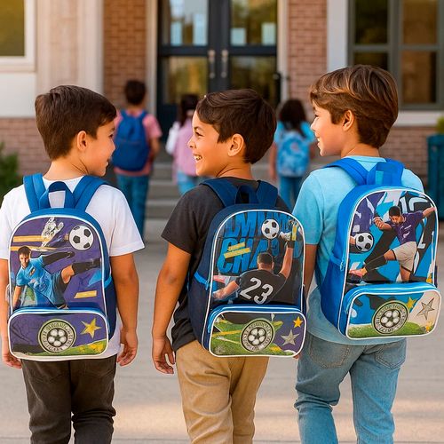 Mochila Espalda 16 Pulgadas Fútbol Azul Argentina