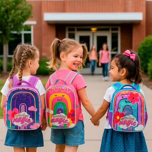 Mochila Espalda 14 Pulgadas Rainbow Magic Lila