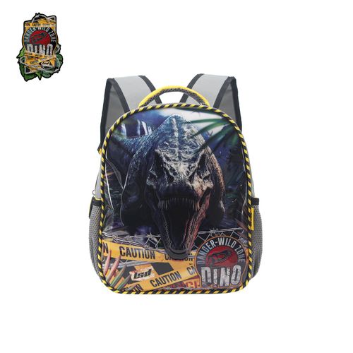 Mochila Espalda 12 Pulgadas Dino Danger Gris