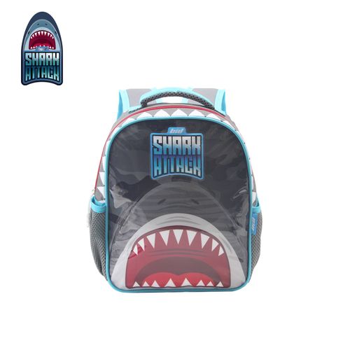 Mochila Espalda 12 Pulgadas Shark Attack Tiburón Gris