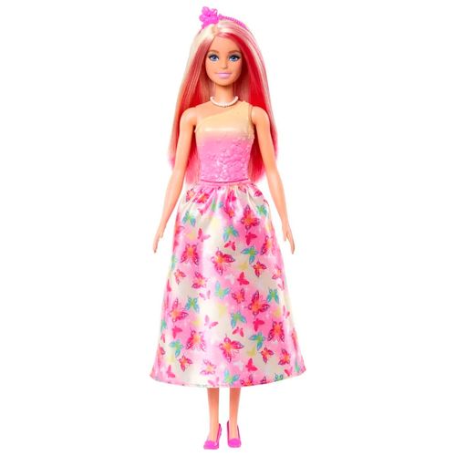 Barbie Princesa Muñeca Con Falda De Mariposas Rosa