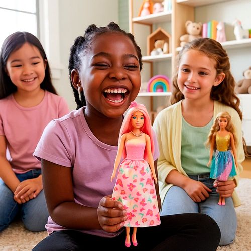 Barbie Princesa Muñeca Con Falda De Mariposas Rosa