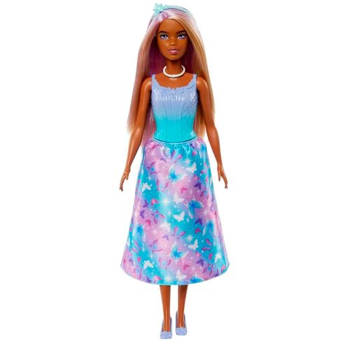 Barbie Princesa Muñeca Con Falda De Mariposas Celeste